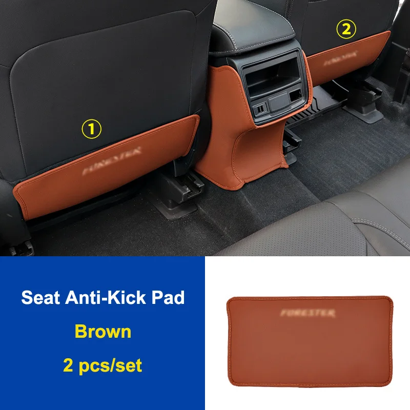 Seat Brwon B QHCP микрофибра Leathe автокресло анти-удар коврик подлокотник анти-ребенок-удар колодки B столб столбы для Subaru Forester стайлинга автомобилей - Название цвета: Seat Brwon B