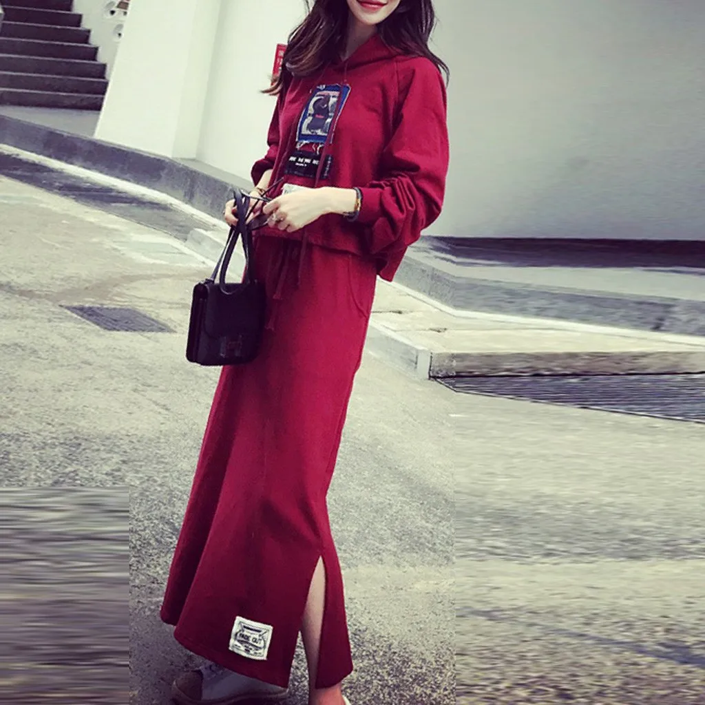 Женские теплые спортивные комплекты из 2 предметов повседневные свободные топы с