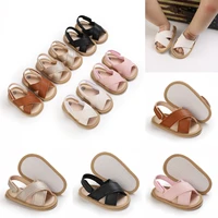 newborn baby shoes boys and girls pu sandals casual walking shoes first walkers soft sole non slip toddler shoes moccasin shoes