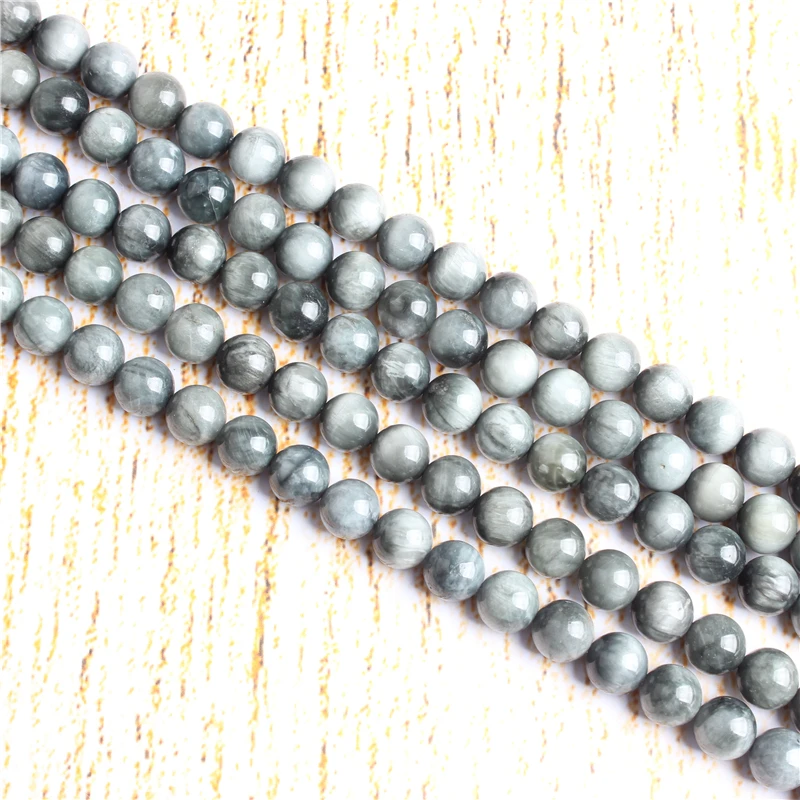 

4 6 8 10 12 mm Eagle Eye Beads Natural Stones Round Loose Beads For Jewelry Making Bracelet Necklace Diy