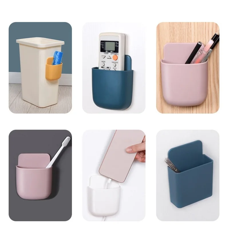 wall mounted storage box remote control storage box air conditioning remote control tv storage box phone holder organizer free global shipping