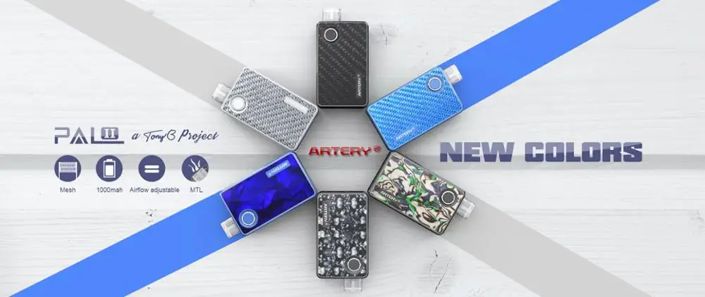 Электронная сигарета артерия PAL II Pod vape комплект с 3 мл емкостью 1000 мАч батарея 0.6ohm