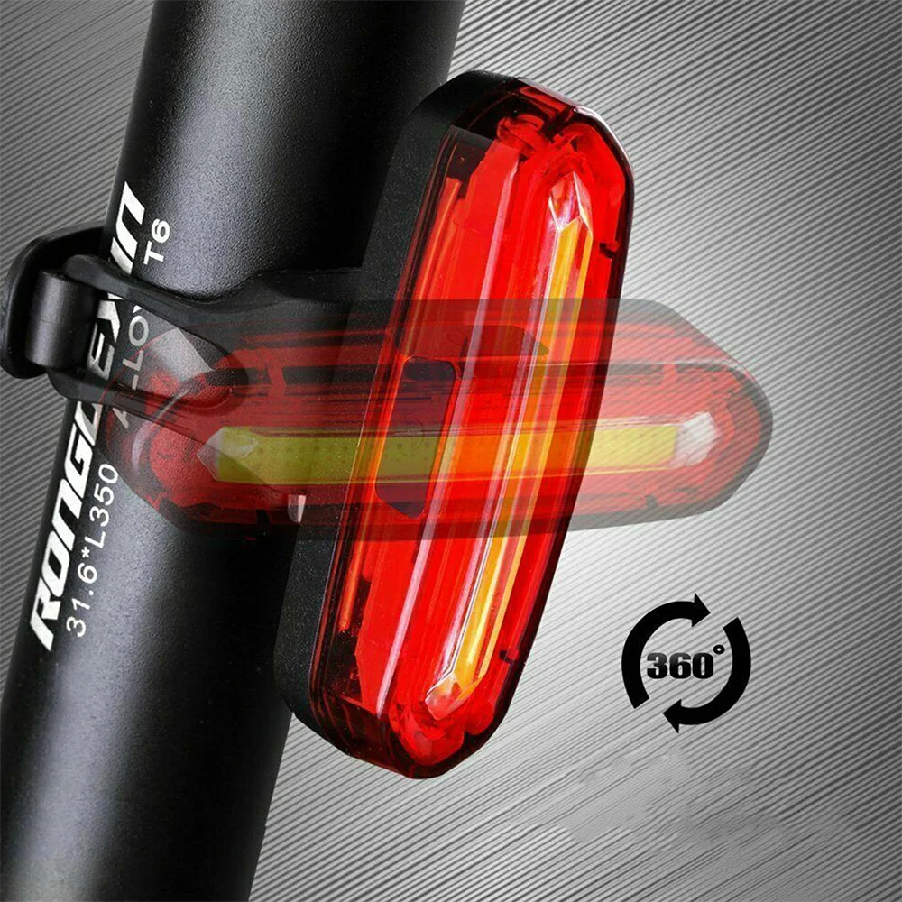 

Bike Bicycle light LED Taillight Rear Tail Safety Warning Cycling Portable Light USB Rechargeable Lamp For Bicycle