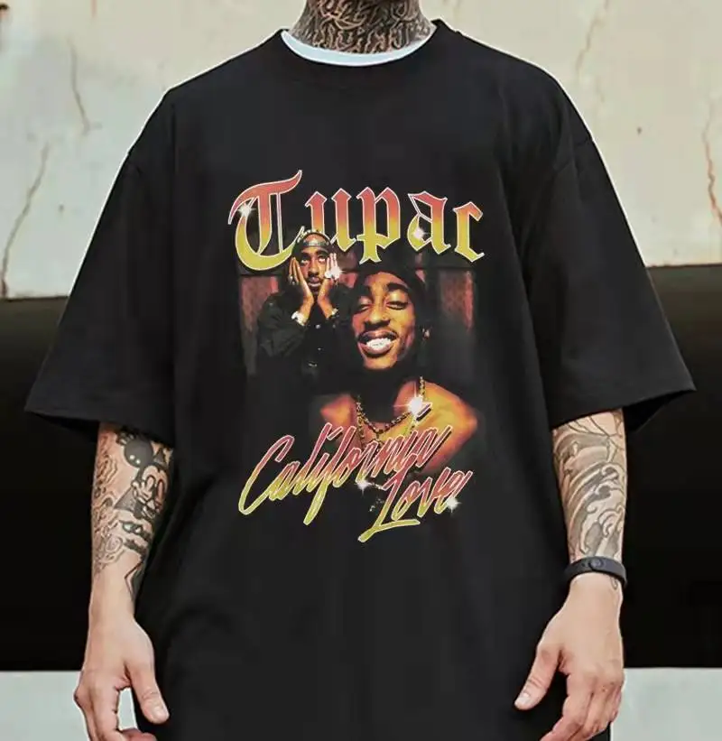 

2022 New Awesome Tupac 2pac Rap T Shirts Print O-neck Short Sleeve Playboi Carti Mens Top Quality Men Hip-hop T Shirt Cotton Tee