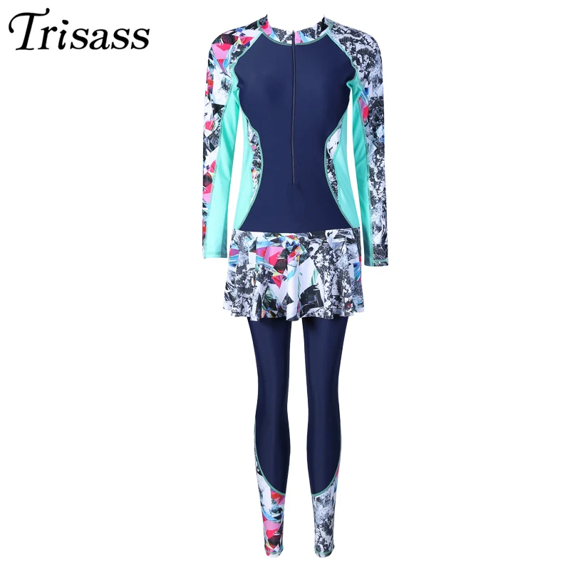 Trisass 2021 новые женские одна штука Юбка Костюм для плавания спортивные купальный