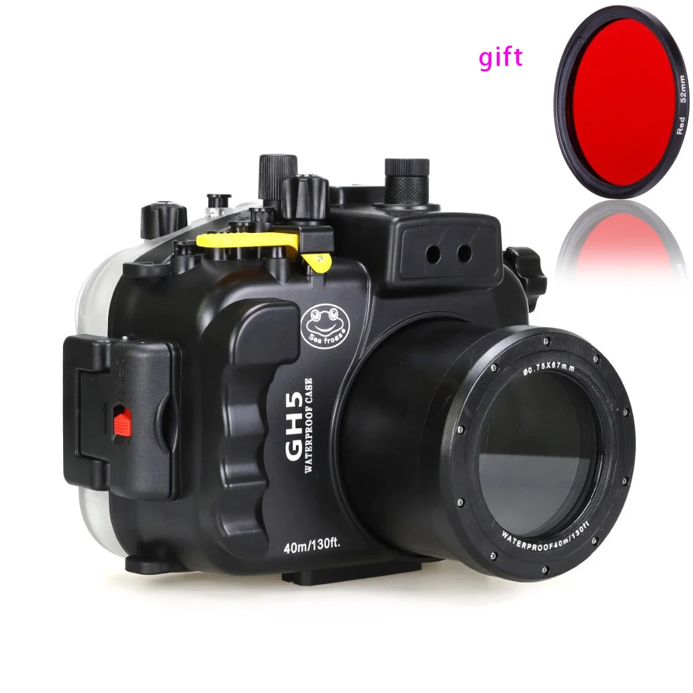 Seafrogs 40 м 130ft Подводный корпус камеры чехол для Panasonnic GH5 водонепроницаемые сумки чехол
