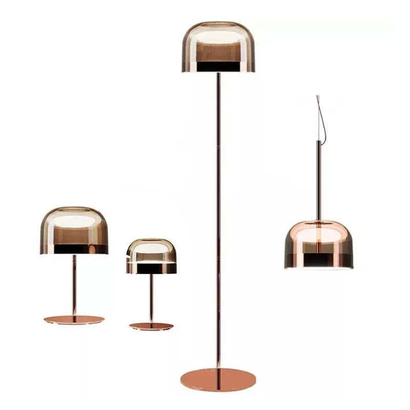 Rose Gold Table Lamp Light luxury living room sofa bedroom personalized hotel high grade vertical table lamp