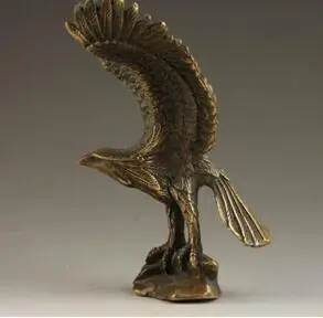 Изысканная китайская Коллекционная Ручная работа старая резьба яркая БРОНЗА