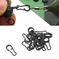 carp fishing multi clips quick change connector matte black easy link swivels snap terminal tackle rolling swivels