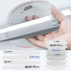 8 шт. наклейки на дверные ручки автомобиля, прозрачная эмблема, наклейки против царапин для Volvos XC60 XC90 XC40 S60 V40 V50 V60 S40 FH