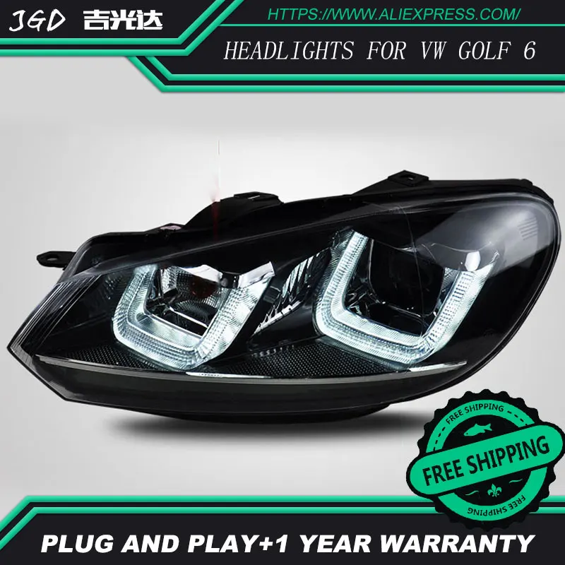Автомобильный Стайлинг чехол для передней фары VW Golf 6 GTI 2010-2012 golf mk6 светодиодный