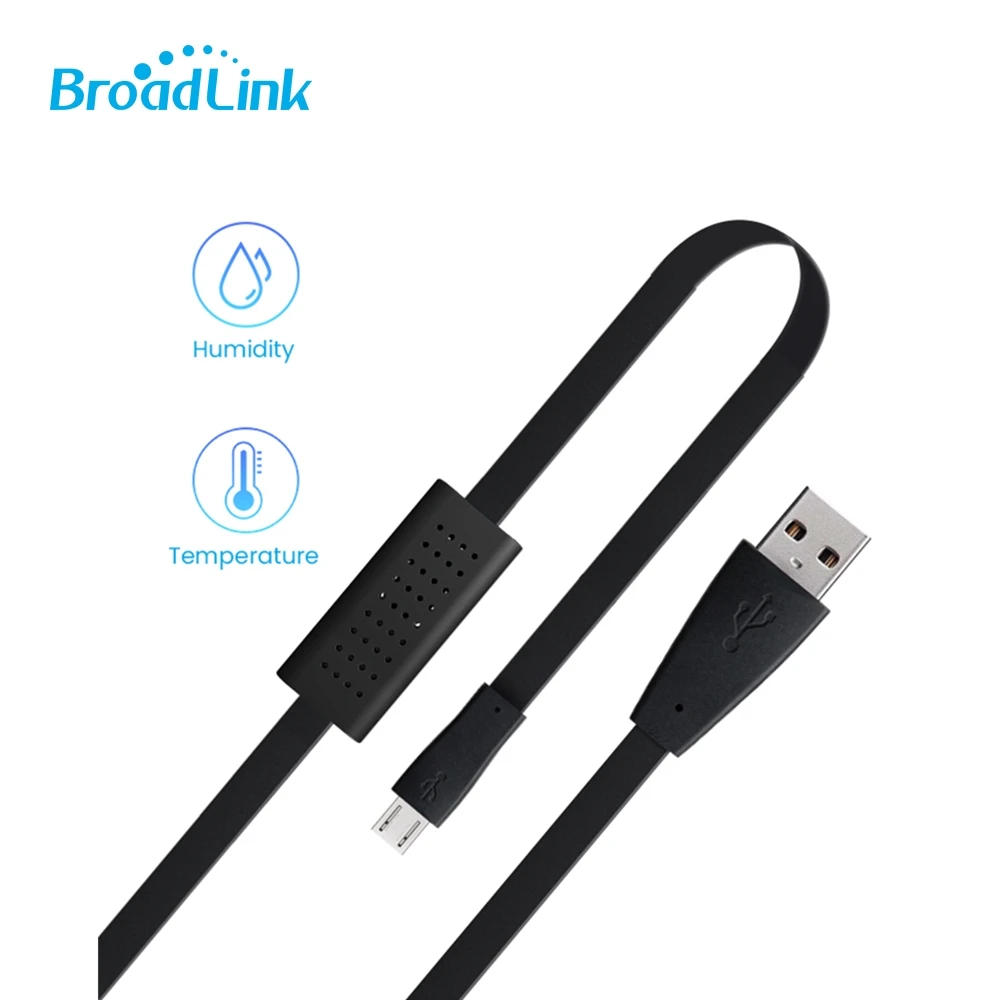 Датчик температуры и влажности Broadlink HTS2 USB кабель для зарядки совместим с RM4 Pro