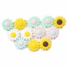 Силиконовые Бусины, Подсолнухи, не содержит Бисфенол А, детский силиконовый Прорезыватель для зубов, грызуны пищевого класса, детские игрушки сделай сам для прорезывания зубов