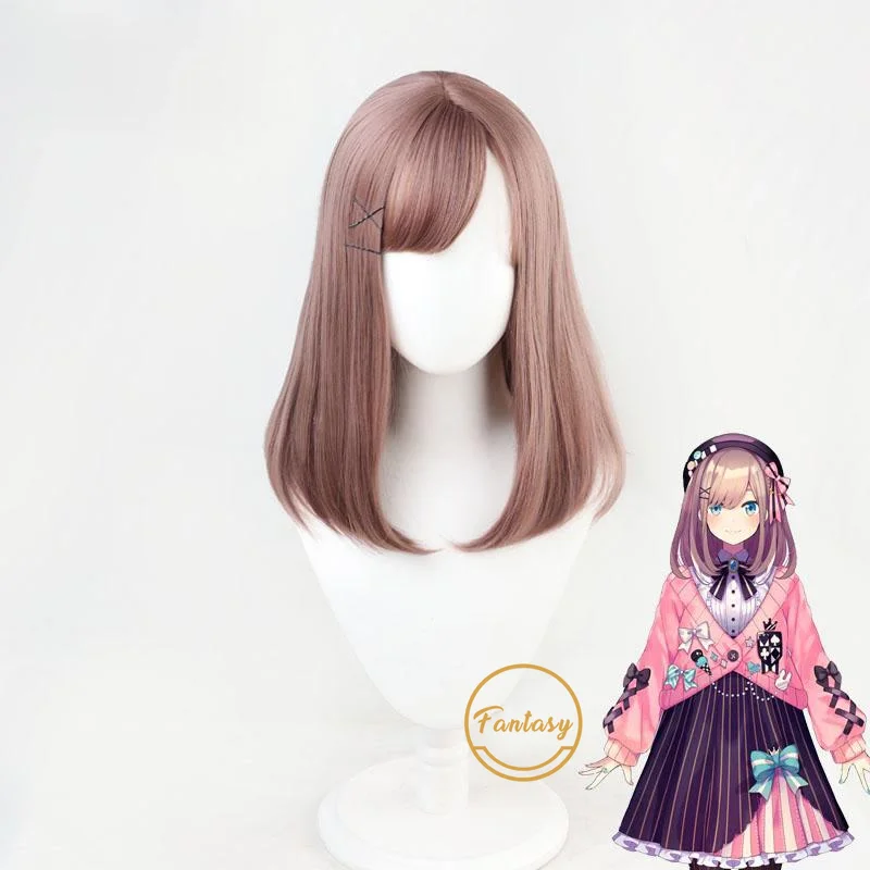 

Suzuhara Lulu Vtuber Youtuber Hololive Cosplay Wig Heat Resistant Synthetic Brown Hair Wig+ Free Wig Cap