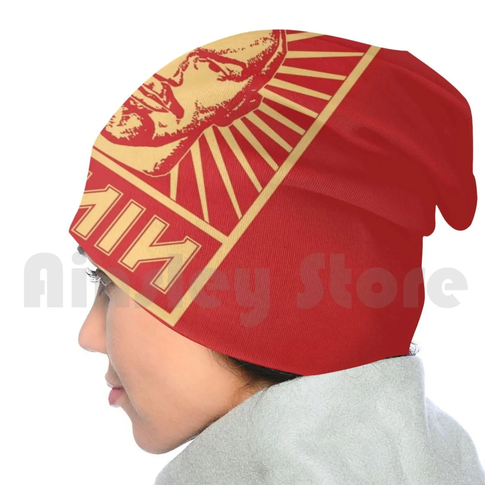 Винтажная вязаная шапка советской пропаганды Ленина, комфортная, коммунистическая, коммунизм, Сталин, Маркс, социализм.