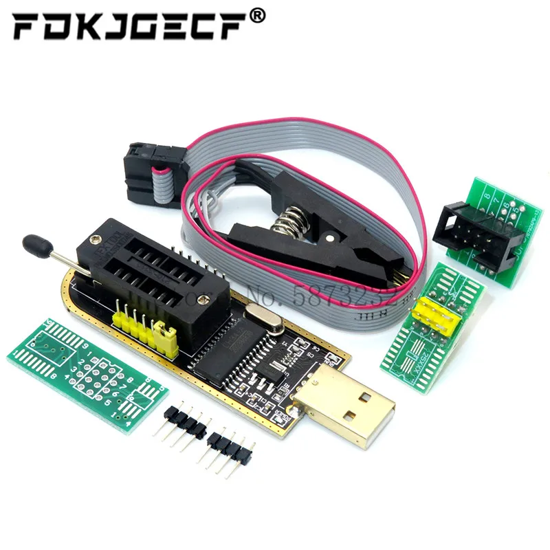 Тестовый зажим SOIC8 SOP8 SOP16 для EEPROM 93CXX / 25CXX / 24CXX + CH341A 24 25 Series EEPROM Flash BIOS USB программатор модуль