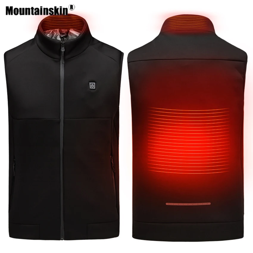 Mountainskin мужской женский USB умный нагревательный жилет для походов без рукавов