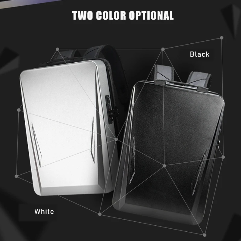 rejs langt anti theft backpack with charging 17 3 inch laptop backpack men fashion hard shell school bag business travel mochila free global shipping