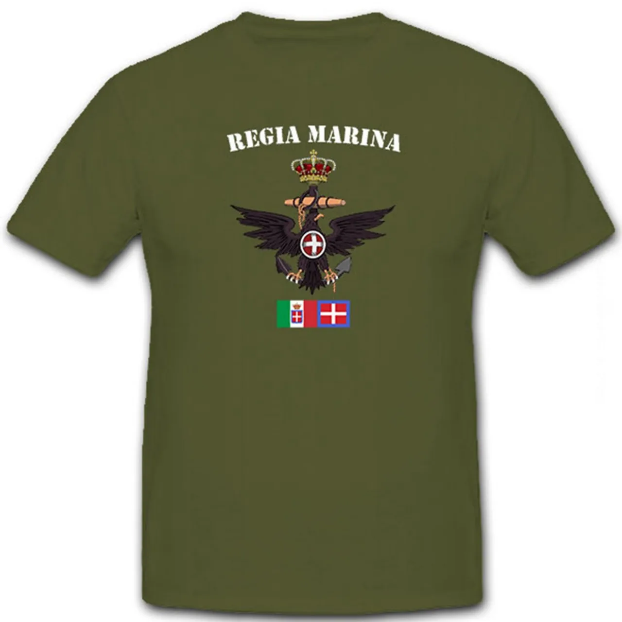 

Regia Marina Italy Navy Coat of Arms Eagle Badge Emblem T-Shirt. Summer Cotton Short Sleeve O-Neck Mens T Shirt New S-3XL