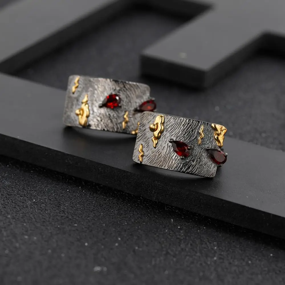 Gem балетки 925 пробы серебряные клипсы ручной работы облака как море натуральный