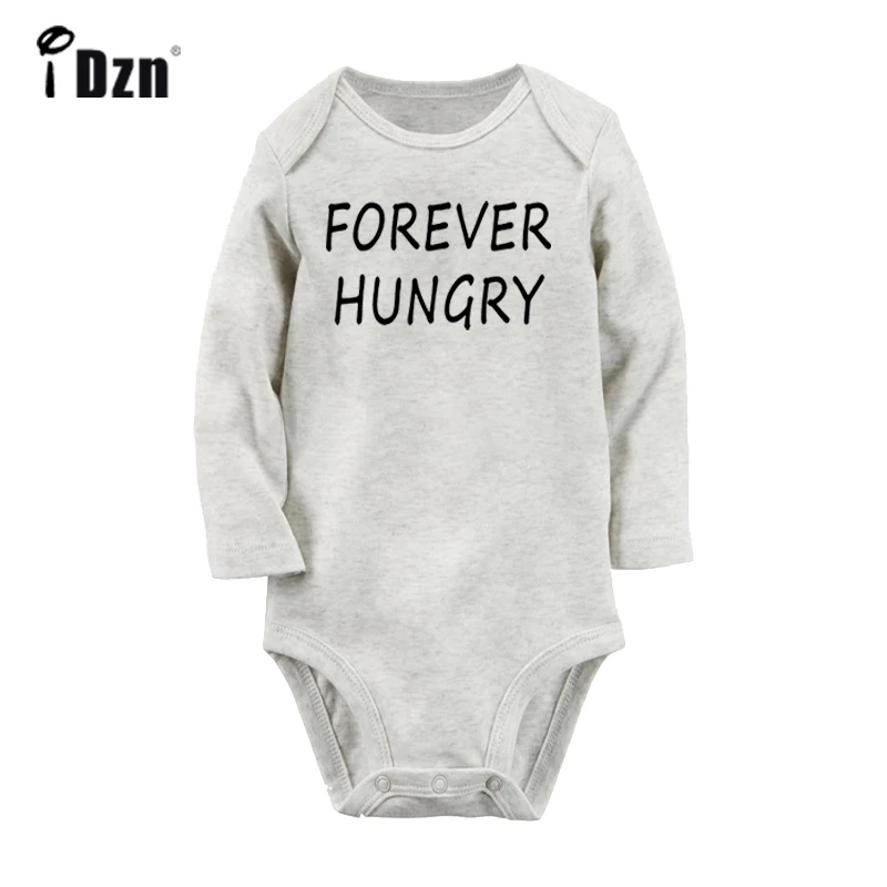 

Forever Hungry I Just Want Pizza I Hate Mondays Newborn Baby Outfits Long Sleeve Jumpsuit 100% Cotton