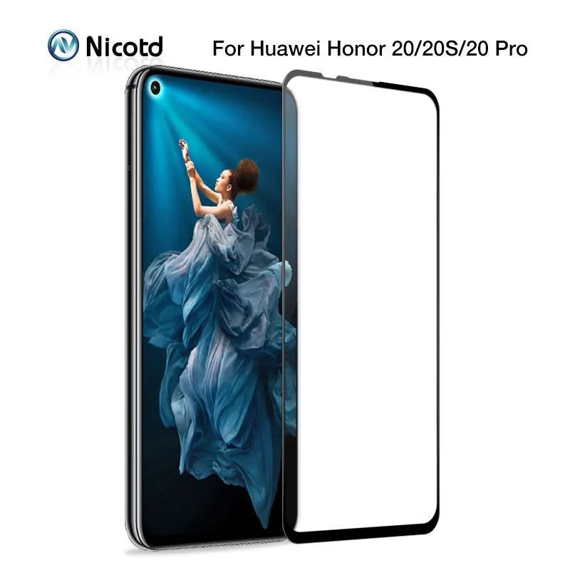 Закаленное стекло с полным покрытием для Honor 20 Pro 20s Защита экрана View объектив