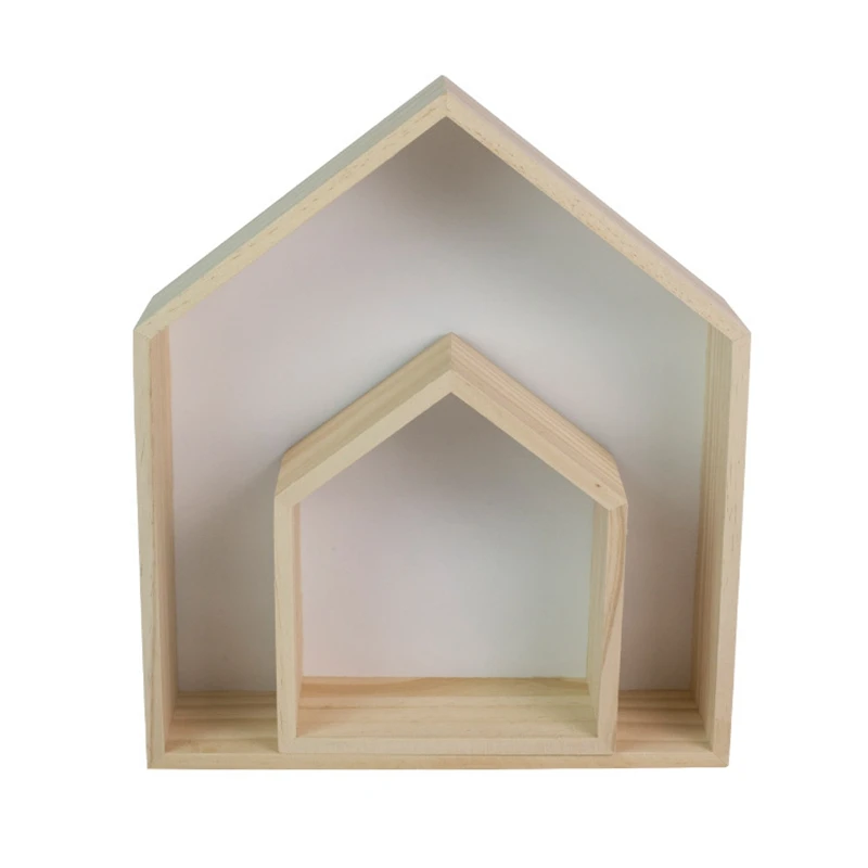 2 шт./компл. творческий хранения стеллажи для выставки товаров деревянный дом в