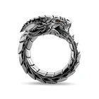 Мужские кольца серебряного цвета 2021, модные кольца в стиле норвежской мифологии, дракон нидхогг, Крутое монетное кольцо, модные ювелирные украшения в стиле панк, викингов, бижутерия