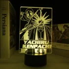 Аниме Блич яхиру кенпачи 3d лампа кусаджиши светодиодный ночсветильник для спальни Декор подарок на день рождения Аниме 3D лампа
