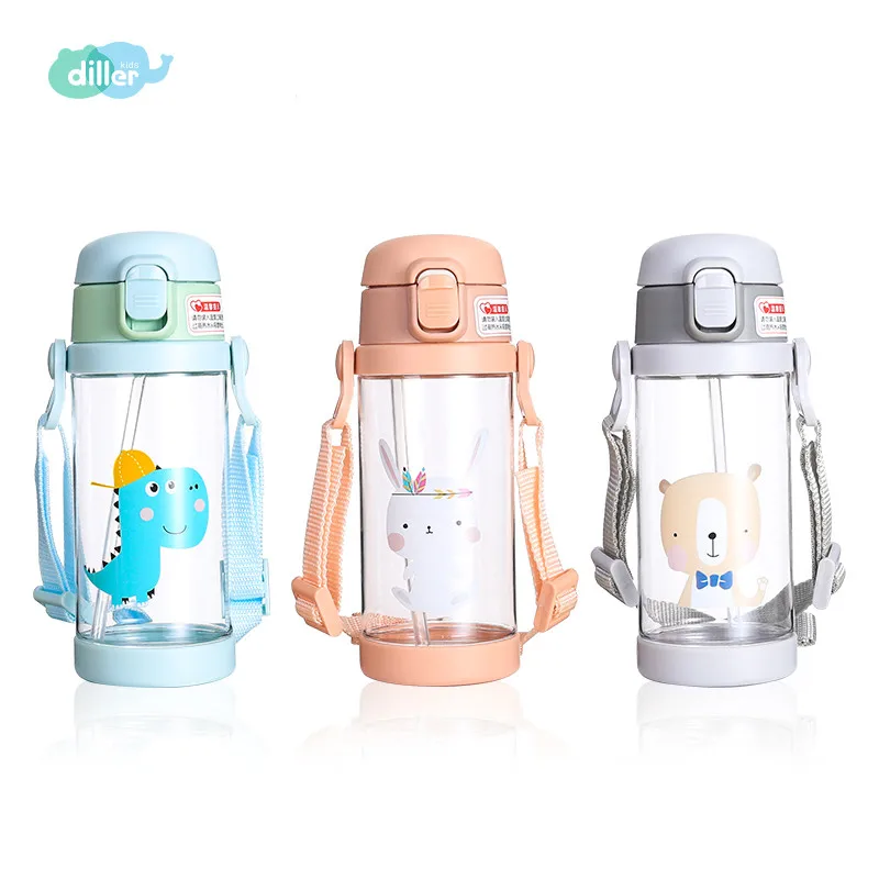 Пластиковый сополиестр Diller бутылка с мультипликационным изображением пищевая