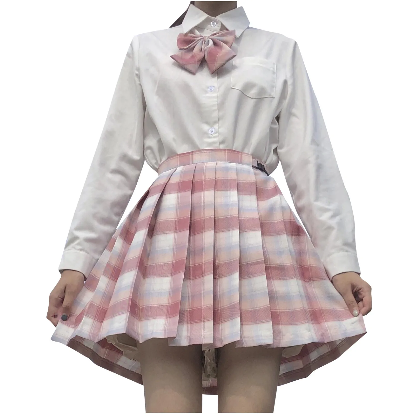 

Plaid Skirt 2021 New Women Summer JK Skirts Plaid Pleated A Line Mini Skirt Anti-Burnout High Waist Short Skirt Cute Skirts Dres