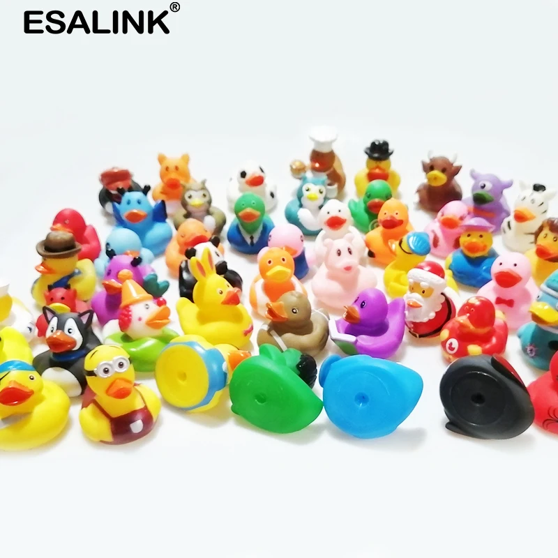 ESALINK 20 шт мини случайный резиновая плавающая утка детские игрушки ванны младенца