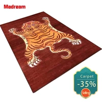 red blue carpet cartoon tiger pattern living room decor rug modern design childrens room area carpets soft non slip floor mat