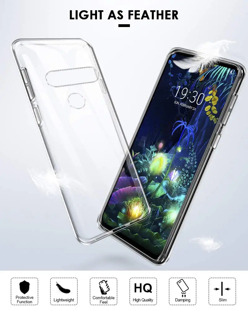 Прозрачный силиконовый мягкий ТПУ чехол для LG G8S Mini V40 V30 V20 V10 G7 G6 G5 G4S Q6 Q7 K4 K7 K8 K10 2017