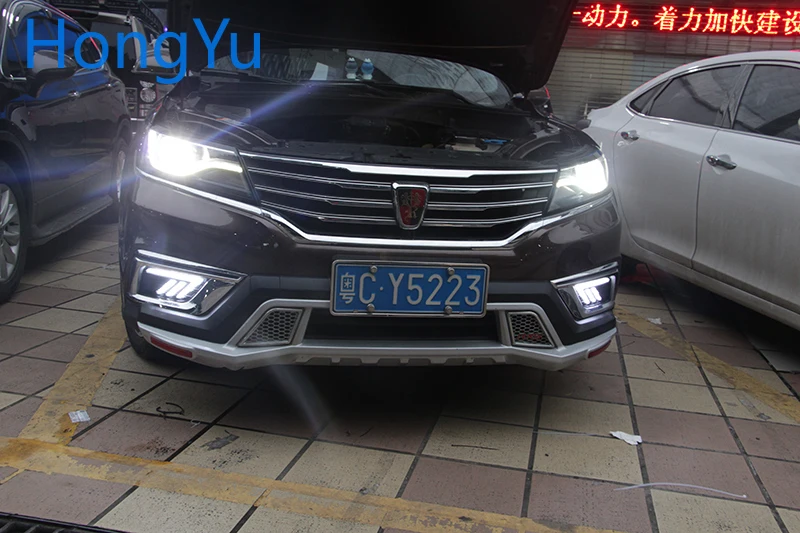 LED DRL For Roewe RX5 2016 2017 2018 2019 Daytime Running Lights Fog Lamp Cover with Yellow Turn Signal Functions | Автомобили и
