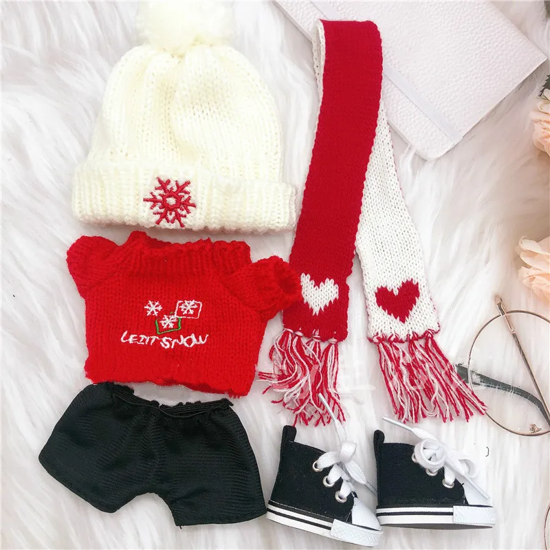 

[MYKPOP]KPOP Doll's Clothes & Accessoires- Beanie Scarf Sweater Pants Shoes 5pc for 20cm Dolls(without doll) SA20123001