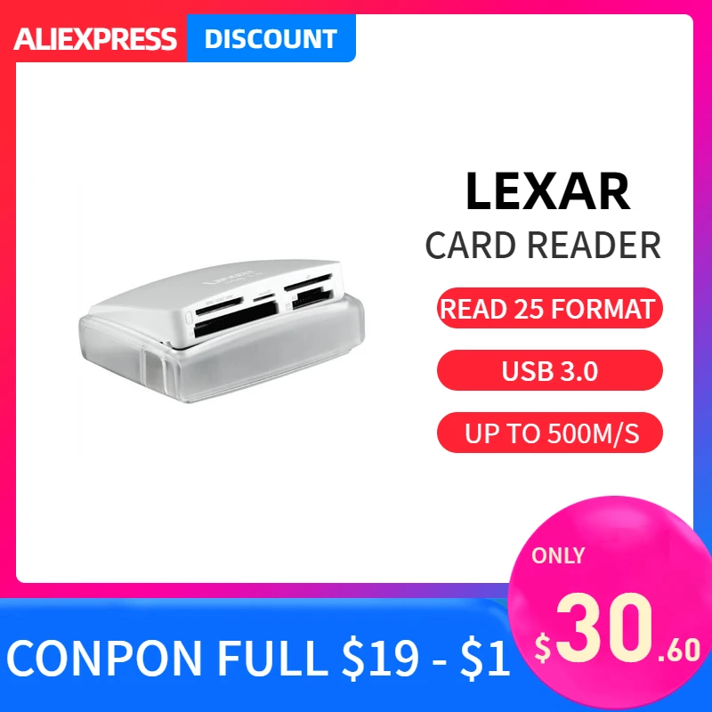 

Устройство чтения смарт-карт Lexar 25 в 1, USB 3,0, 500 м/с