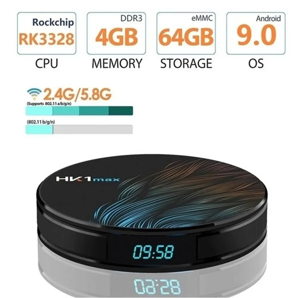 Kuulee HK1 Max Smart tv Box Android 9 0 4 Гб 128 64 32 Rockchip 4K Wifi Netflix телеприставка медиаплеер коробка |