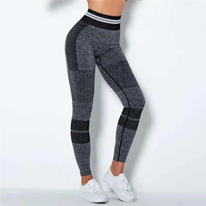 

Women's High-Waist Hip-Lifting Elastic Tights Fitness Pants Bodybuilding Bottoming Sweatpants Seamless Yoga Pants Women