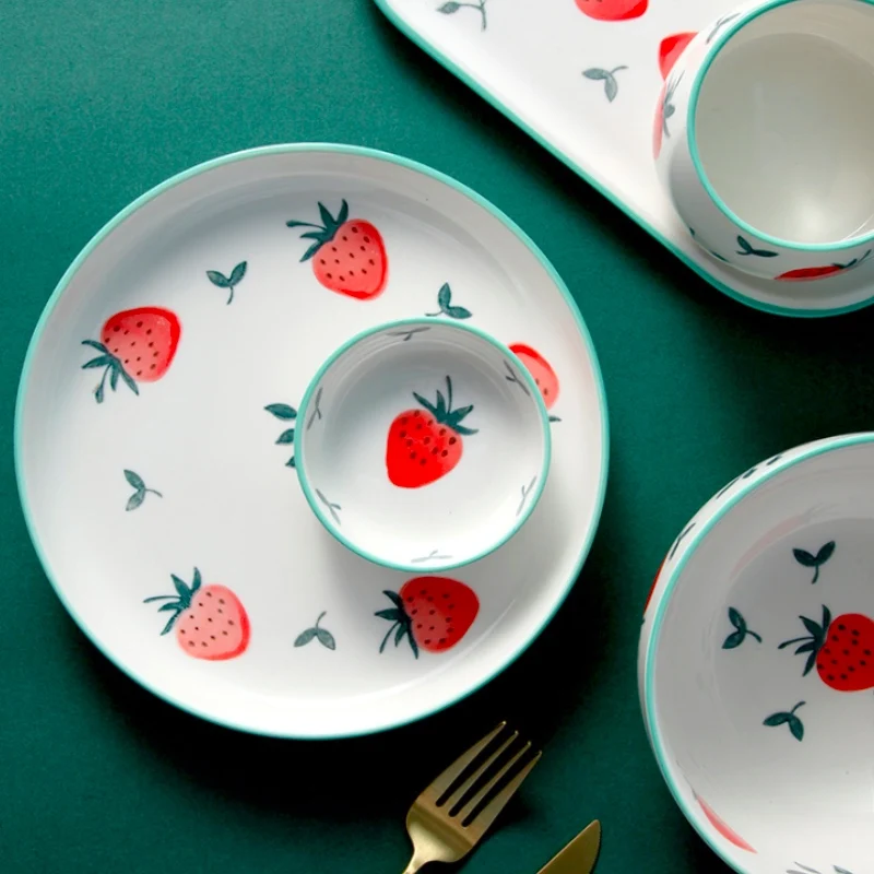 Набор керамических кухонных тарелок комплект посуды приборы для приготовления