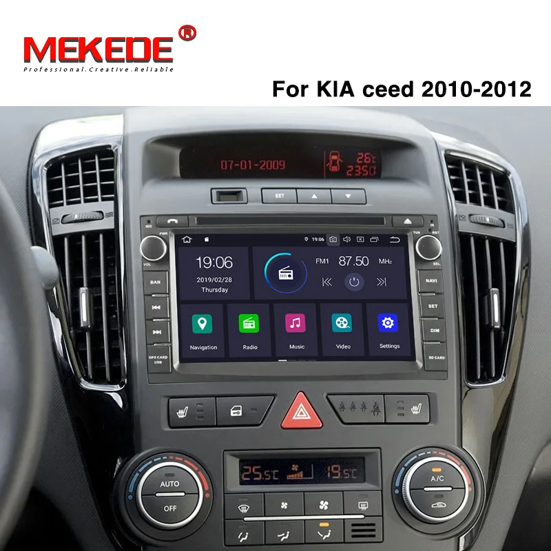 Android 9 0 8 ядерный Автомобильный мультимедийный DVD gps плеер для KIA Ceed 2009-2012 с 2din Авто