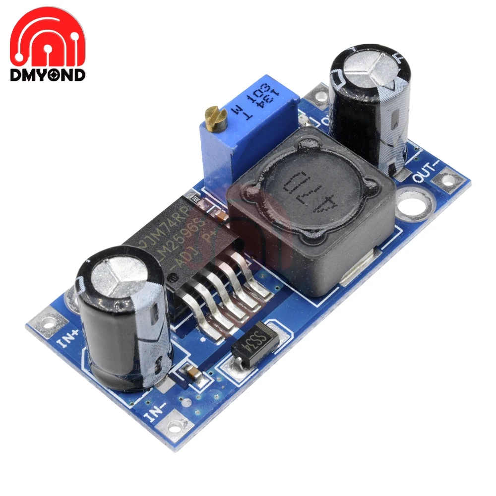 DC 3A понижающий преобразователь модуль LM2596 источник питания 4 в 35 1 23 30 150 кГц