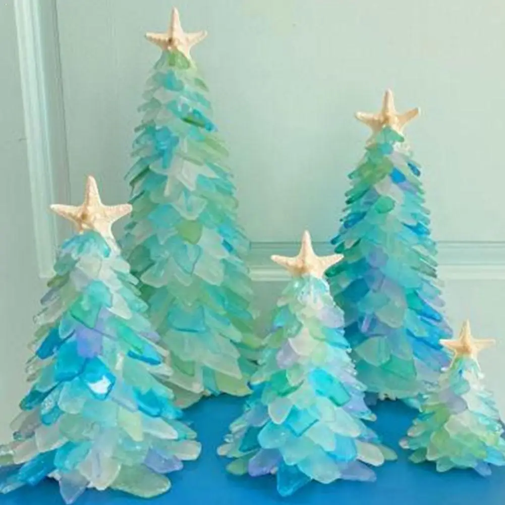 

Creative Unique Blue Christmas Tree Ocean Beach Resin Tree Home Christmas Christmas Decoration Decorations Tree For Home
