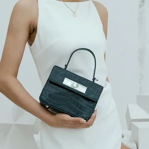luxury crocodile pattern high quality pu leather small short shoulder strap single shoulder bag mobile phone womens waist bag free global shipping