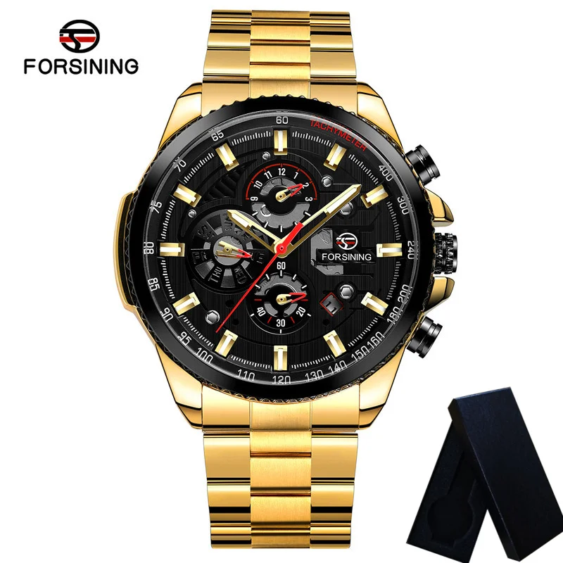 Часы наручные FORSINING Мужские механические автоматические армейские спортивные