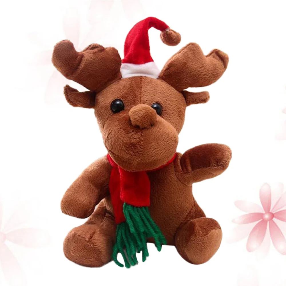 

Reindeer Stuffed Plush Doll with Cartoon Adorable Animal Christmas Decoration 16cm (With Christmas Songs)