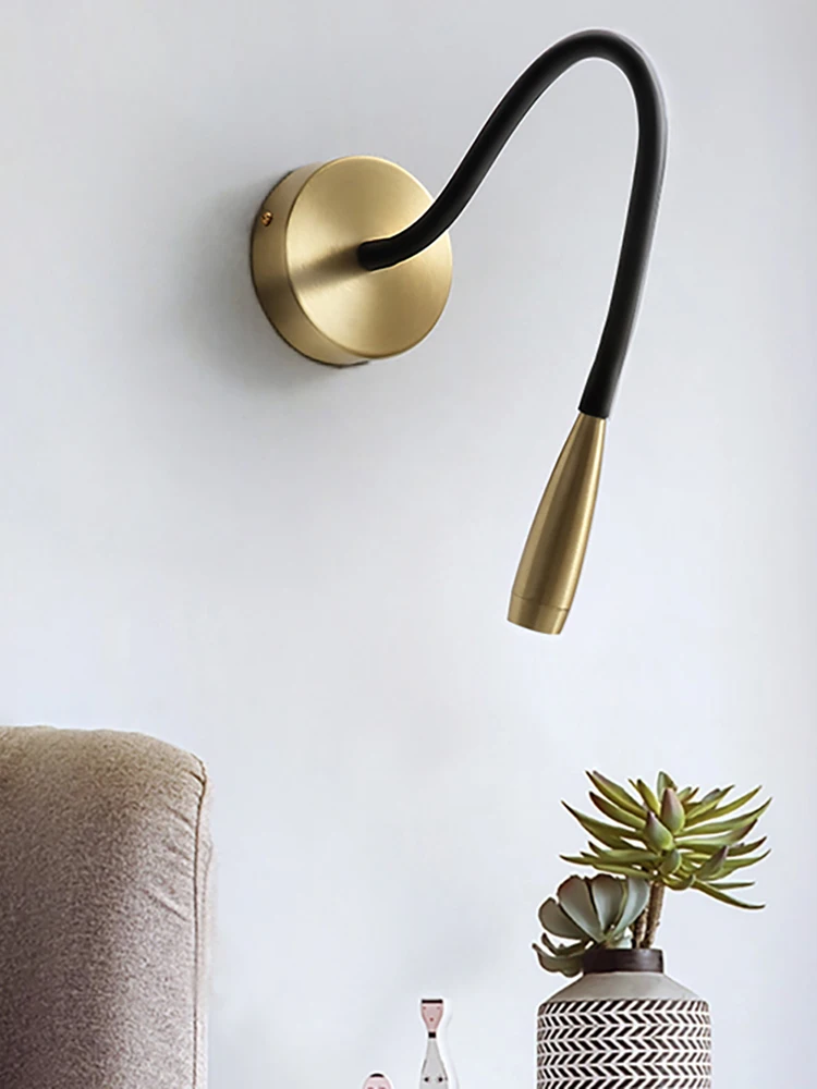 MOONSHADOW настенный светильник светодиодный скандинавский полностью медный