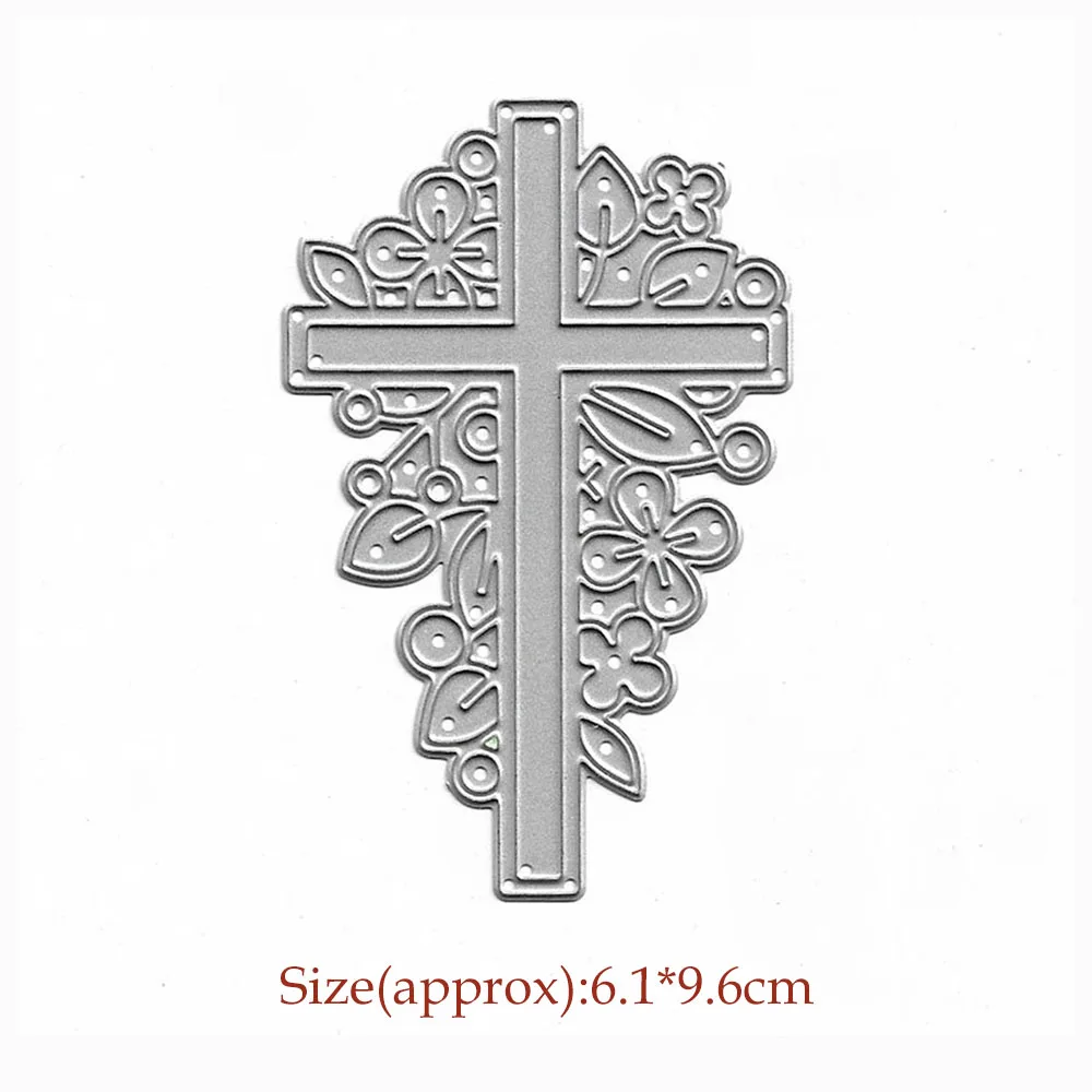 

Flower Cross Metal Cutting Die Scrapbooking DIY Card Making Album Decor Craft Embossing Cut Die Mold Paper Craft Stamping Dies