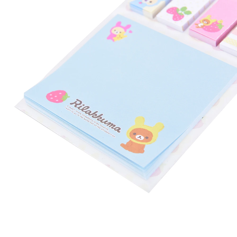 Корейские канцелярские принадлежности Rilakkuma милый мультяшный медведь Липкие заметки Post memo pad школьные принадлежности планировщик наклейки бумажные закладки