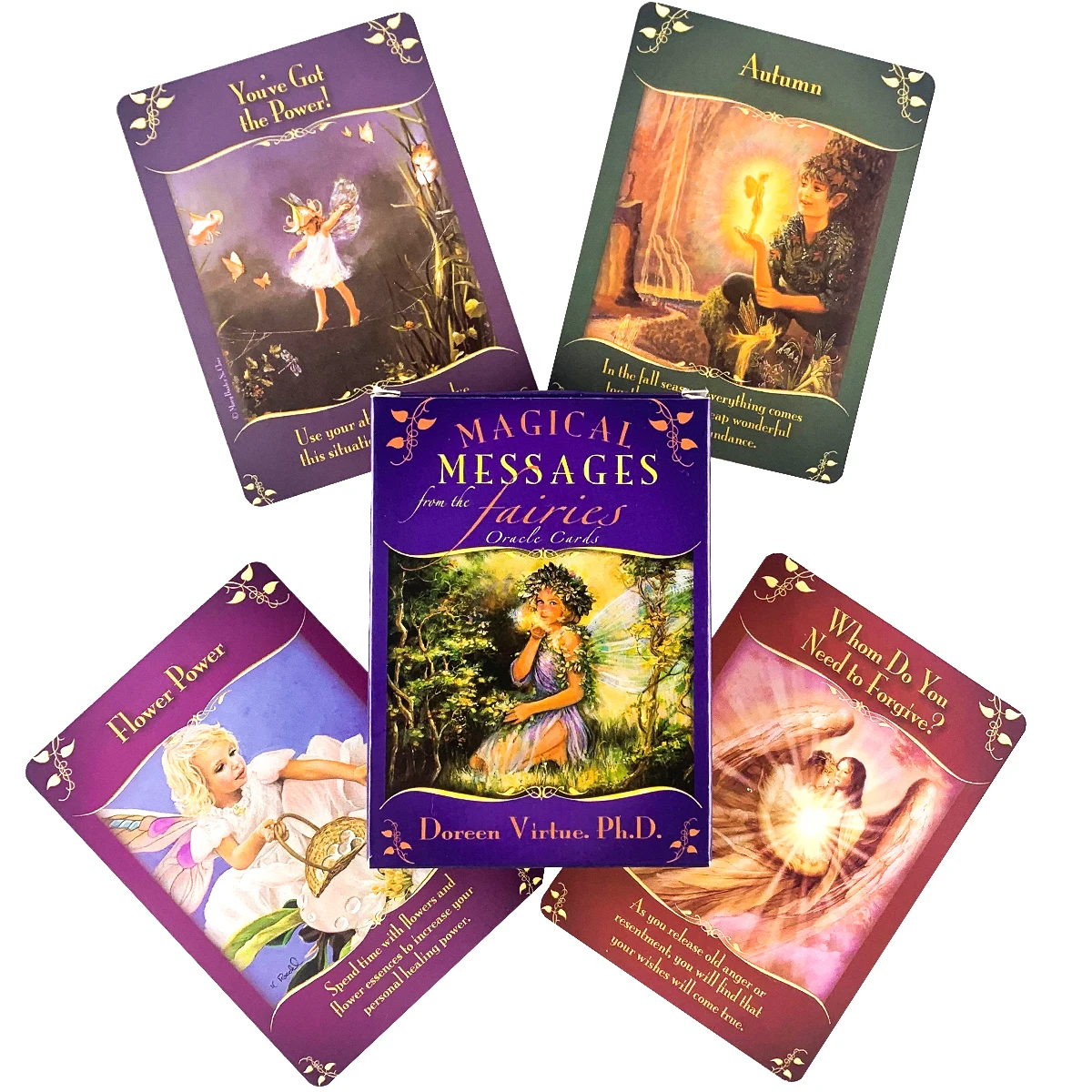 

Волшебные сообщения от феи, настольные карты с изображением ораклов, загадочные гадания, праздничные игры, винтажные цветные карты английс...